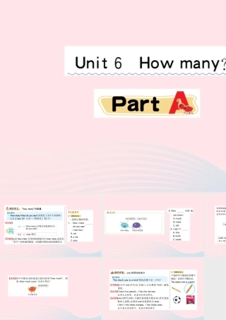 三年级英语下册 Unit 6 How many Part A课堂课件 人教PEP版-人教PEP小学三年级下册英语课件