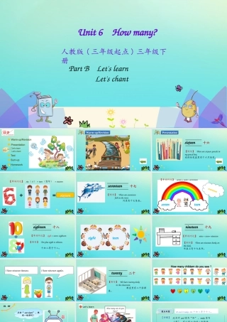 三年级英语下册 Unit 6 How Many Part B（第2课时）课件 人教PEP版-人教PEP小学三年级下册英语课件