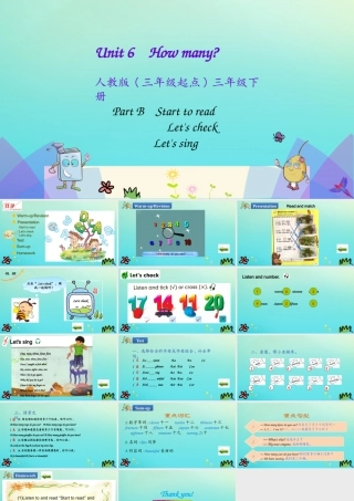 三年级英语下册 Unit 6 How Many Part B（第3课时）课件 人教PEP版-人教PEP小学三年级下册英语课件