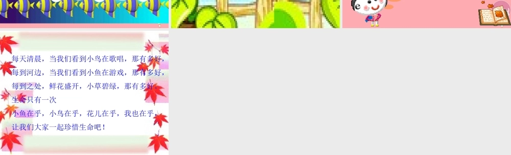 三年级语文上册 第一单元 这条小鱼在乎课件2 鄂教版-鄂教版小学三年级上册语文课件