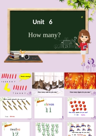 三年级英语下册 Unit 6 How many（第2课时）课件 人教PEP版-人教PEP小学三年级下册英语课件