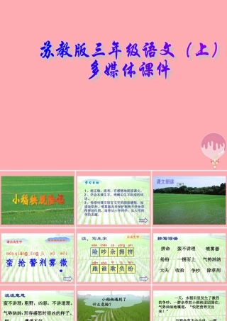 三年级语文上册 第18课 小稻秧脱险记课件 苏教版-苏教版小学三年级上册语文课件