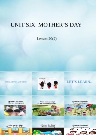 三年级英语下册 Unit 6 Mother’s Day Lesson  北京课改版-北京课改级下册英语课件
