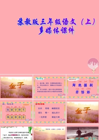 三年级语文上册 第23课 金子课件 苏教版-苏教版小学三年级上册语文课件