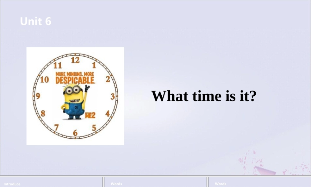 三年级英语下册 Unit 6 What time is it（第1课时）课件 牛津版-牛津版小学三年级下册英语课件