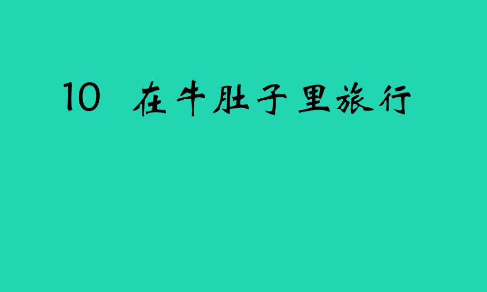 三年级语文上册 第三单元 10 在牛肚子里旅行课件2 新人教版-新人教版小学三年级上册语文课件