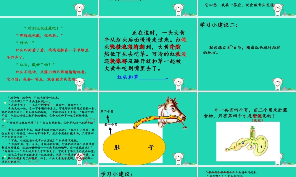 三年级语文上册 第三单元 10 在牛肚子里旅行课件3 新人教版-新人教版小学三年级上册语文课件