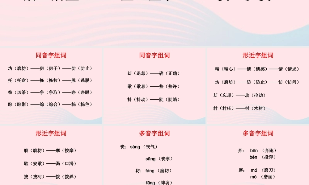 三年级语文上册 第三单元 10《风筝》词语学习课件 鲁教版-鲁教版小学三年级上册语文课件