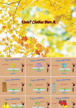 三年级英语下册 Unit 7 Clothes（2）Part A课件2 闽教版（三起）-闽教版小学三年级下册英语课件
