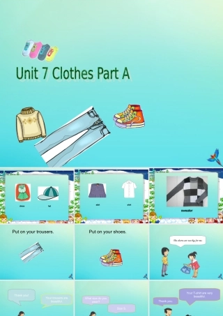 三年级英语下册 Unit 7 Clothes（2）Part B课件1 闽教版（三起）-闽教版小学三年级下册英语课件