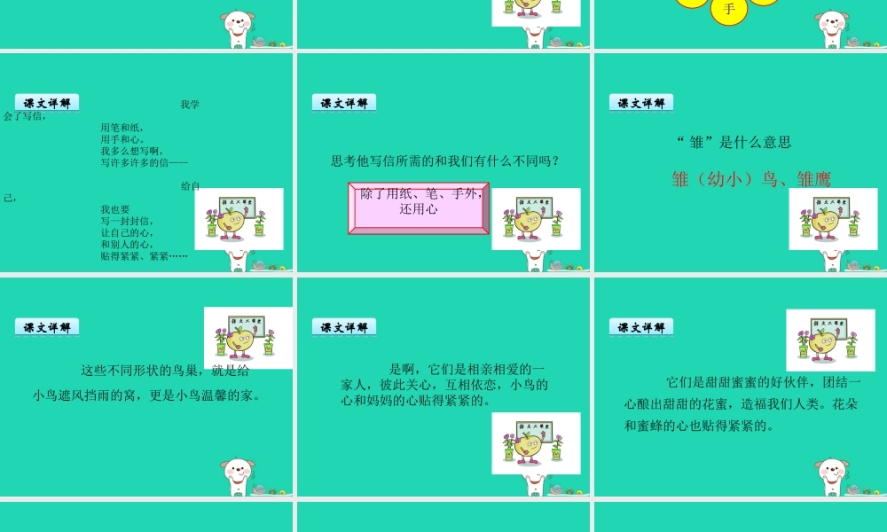 三年级语文上册 9《书信》信课件 北师大版