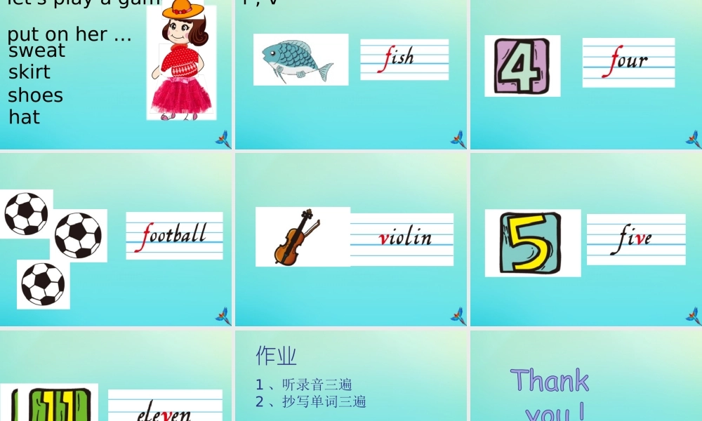 三年级英语下册 Unit 7 Clothes（2）Part B课件3 闽教版（三起）-闽教版小学三年级下册英语课件