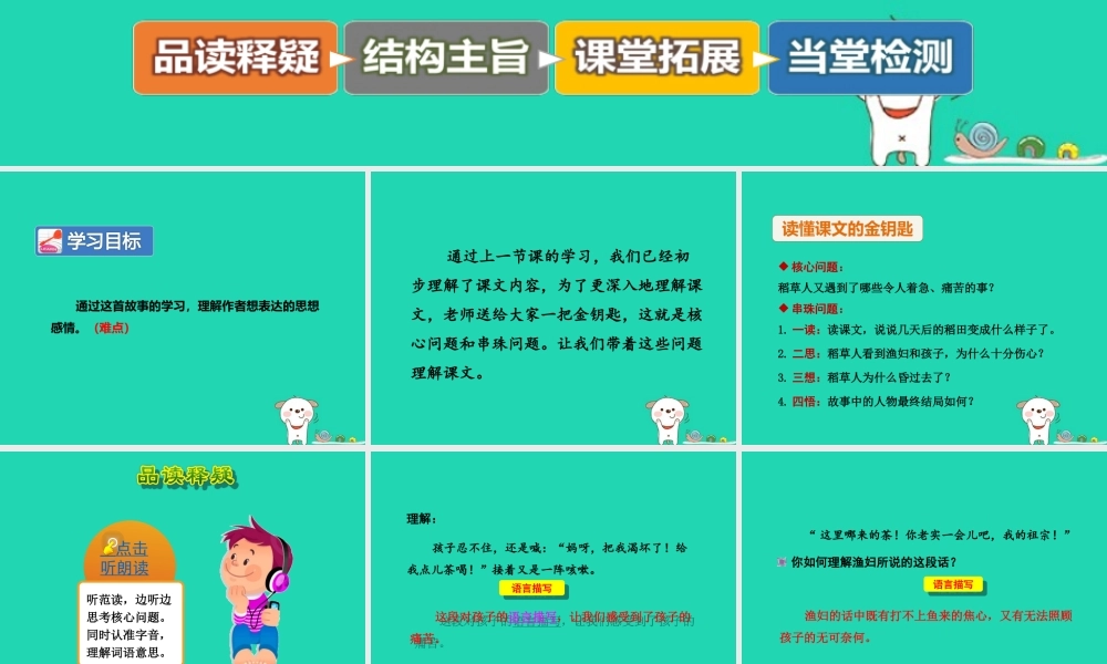 三年级语文上册 9《走进经典》稻草人（二）课件（第2课时）课件 长春版