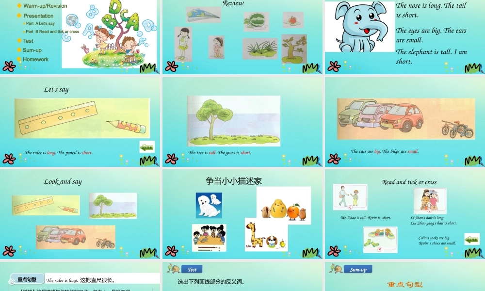 三年级英语下册 Unit 8 The Ruler Is Long（第2课时）课件 陕旅版（三起）-陕旅版小学三年级下册英语课件