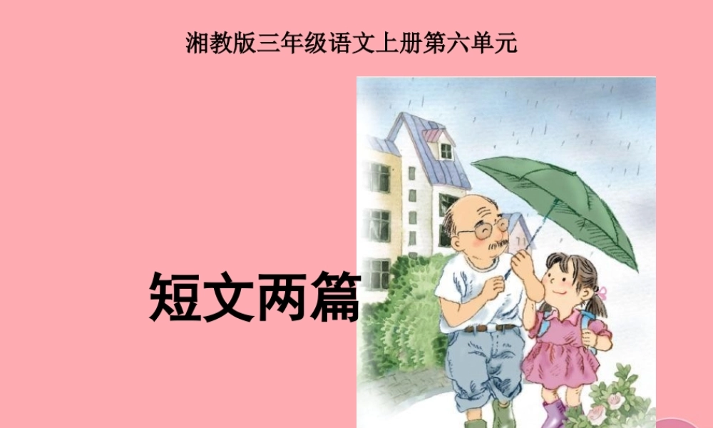 三年级语文上册 第六单元 倾斜的伞课件4 湘教版-湘教版小学三年级上册语文课件