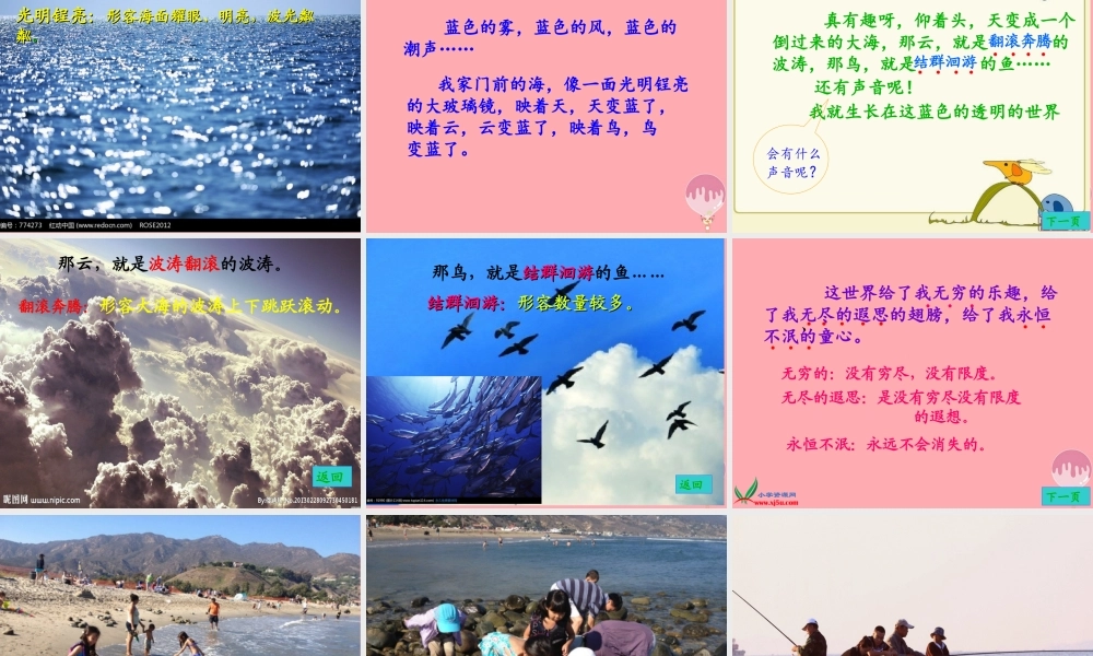 三年级语文上册 第六单元 我家门前的海课件2 长春版-长春版小学三年级上册语文课件