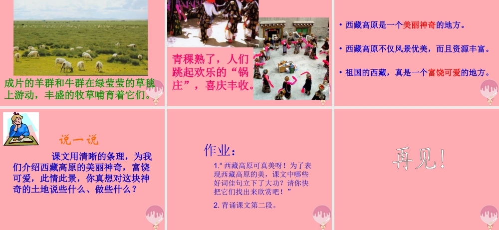三年级语文上册 第二单元 西藏高原课件4 西师大版-西师大版小学三年级上册语文课件