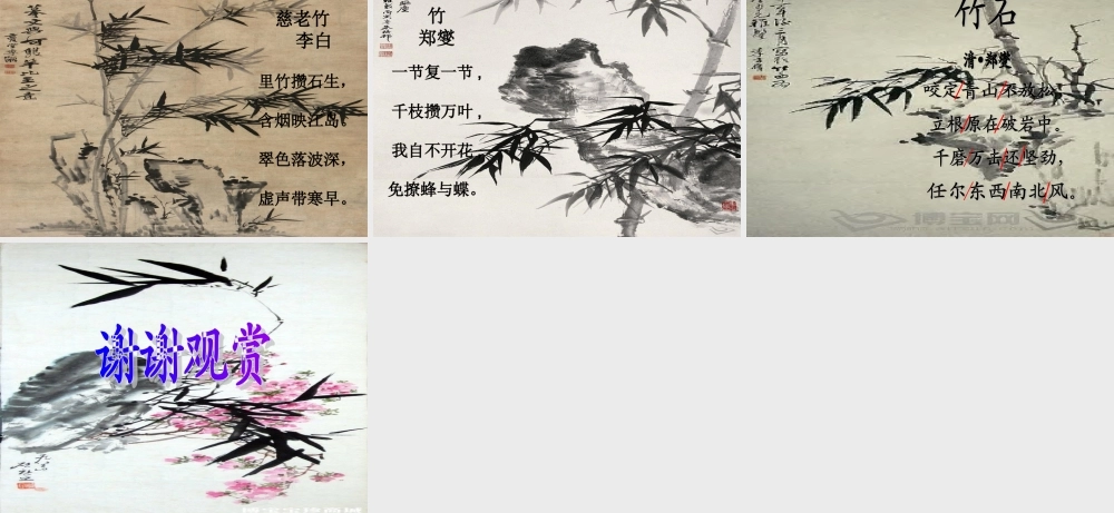 三年级语文上册 第六单元 竹石课件2 西师大版-西师大版小学三年级上册语文课件