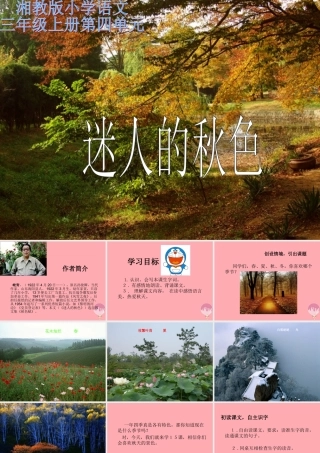 三年级语文上册 第四单元 迷人的秋色课件2 湘教版-湘教版小学三年级上册语文课件