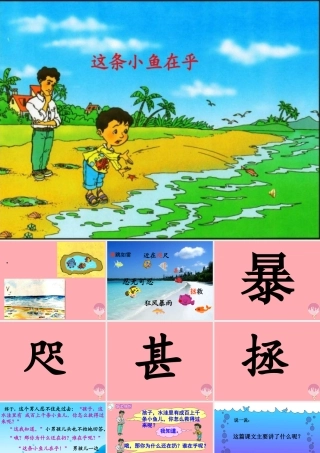 三年级语文上册 第四单元 这条小鱼在乎课件1 西师大版-西师大版小学三年级上册语文课件