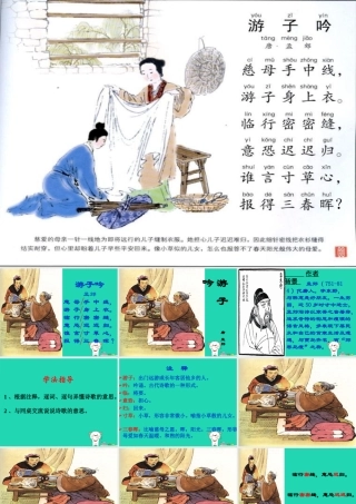 三年级语文上册 第二单元 5《古诗两首》游子吟课件3 湘教版-湘教版小学三年级上册语文课件