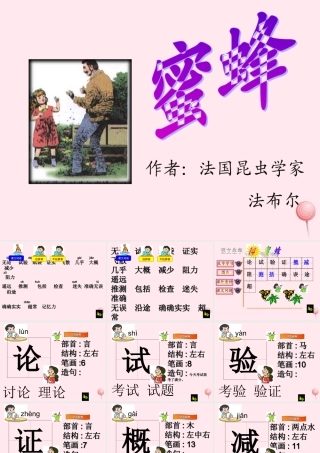 三年级语文上册 第四组 14《蜜蜂》课堂教学课件4 新人教版-新人教版小学三年级上册语文课件
