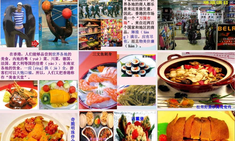 三年级语文上册 第六组 24《香港 璀璨的明珠》课堂教学课件2 新人教版-新人教版小学三年级上册语文课件