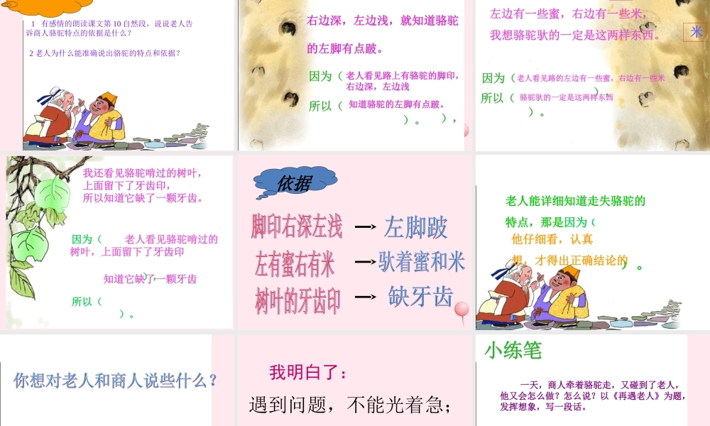 三年级语文上册 第四组 16《找骆驼》课堂教学课件4 新人教版-新人教版小学三年级上册语文课件