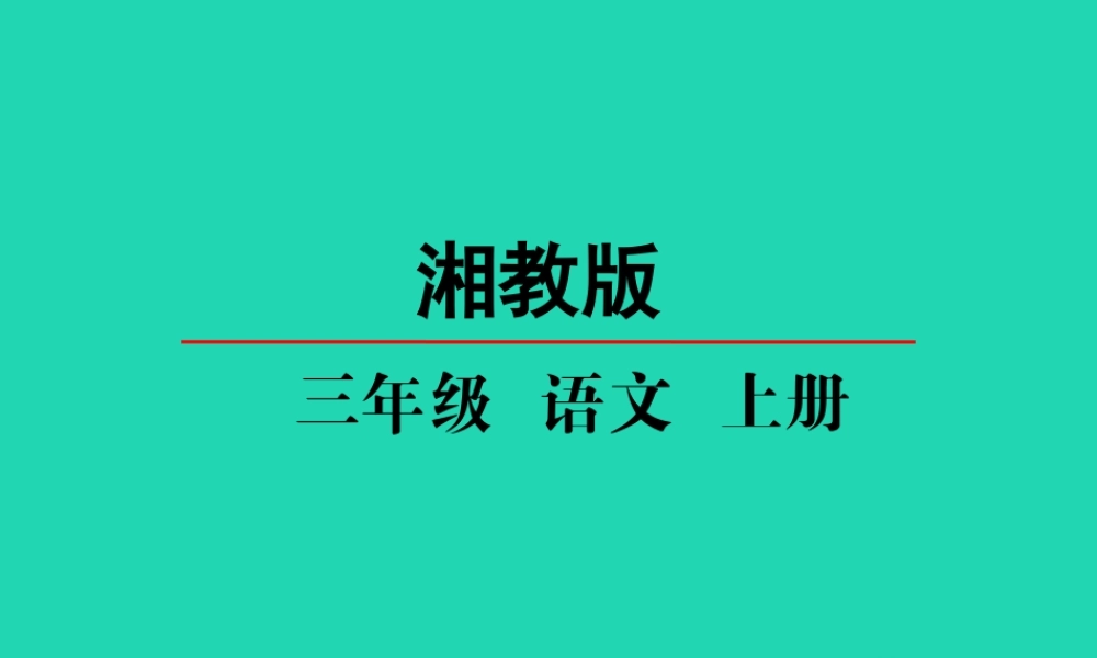三年级语文上册 第四单元 13 秋虫音乐会课件 湘教版-湘教版小学三年级上册语文课件