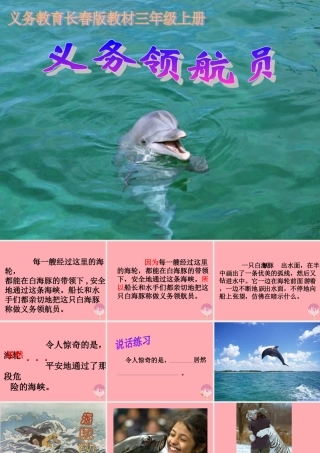 三年级语文上册 第九单元 义务领航员课件3 长春版-长春版小学三年级上册语文课件