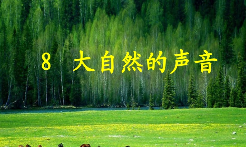 三年级语文上册 第三单元 大自然的声音课件2 鄂教版-鄂教版小学三年级上册语文课件