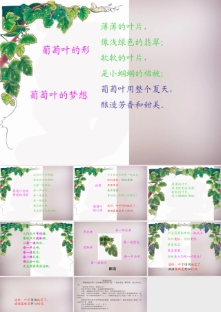 三年级语文上册《葡萄叶的梦》课件3 语文A版-语文A版小学三年级上册语文课件