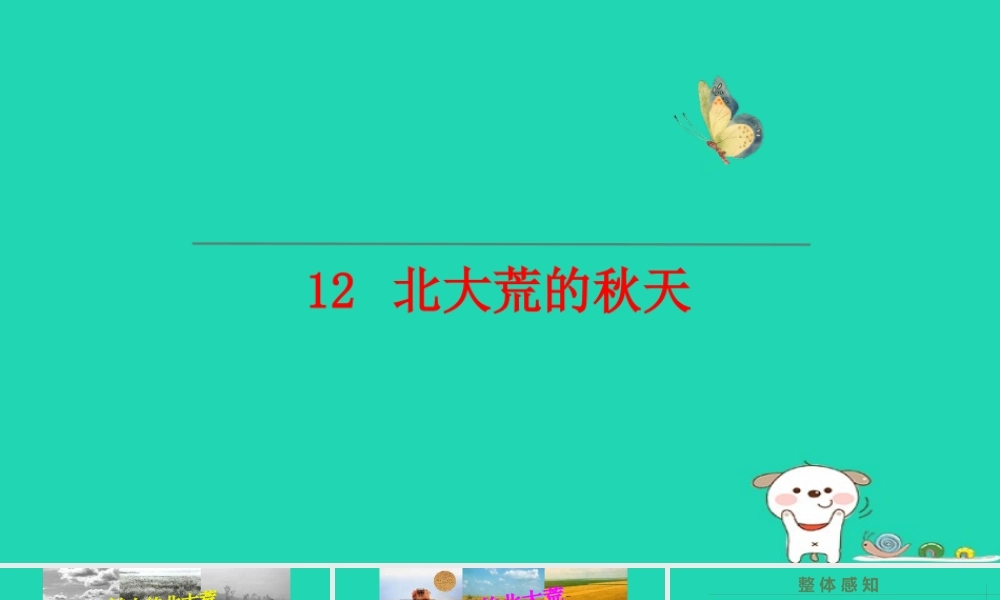 三年级语文上册 第三单元 第12课《北大荒的秋天》课件 语文S版-语文S版小学三年级上册语文课件