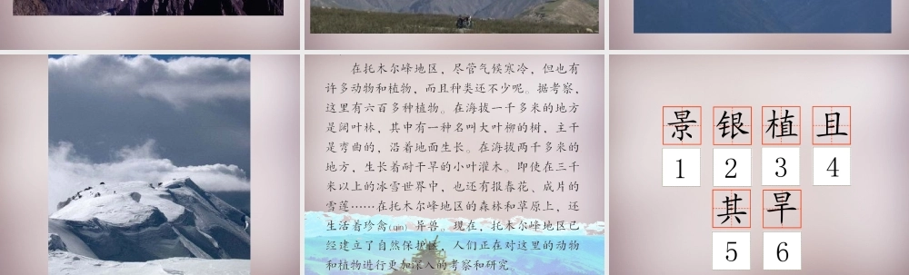 三年级语文上册《天山的托木尔峰》课件3 语文A版-语文A版小学三年级上册语文课件