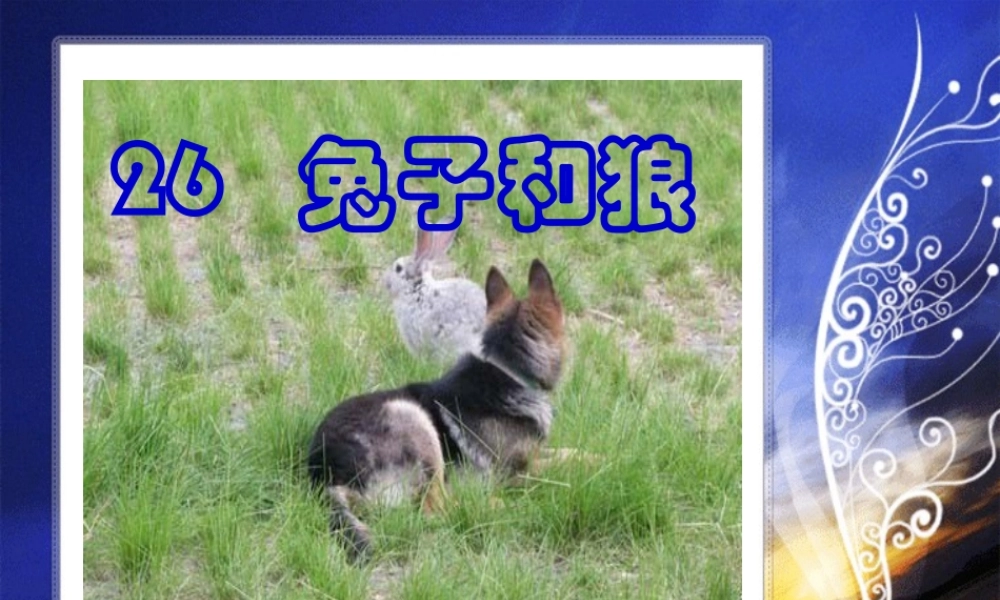 三年级语文上册《兔子和狼》课件4 语文A版-语文A版小学三年级上册语文课件