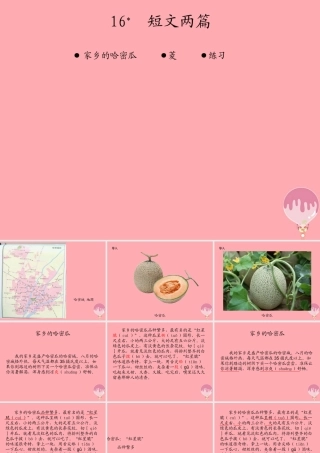 三年级语文上册 第四单元 家乡的哈密瓜 菱课件1 湘教版-湘教版小学三年级上册语文课件