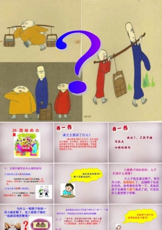 三年级语文上册《团结的力量》课件2 语文A版-语文A版小学三年级上册语文课件