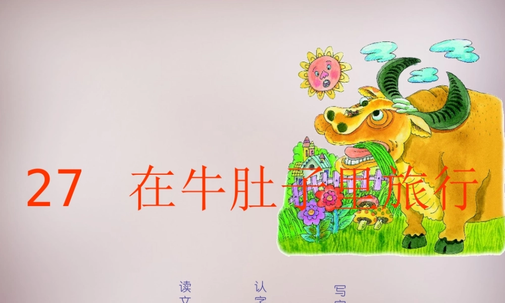 三年级语文上册《在牛肚子里旅行狼》课件1 语文A版-语文A版小学三年级上册语文课件