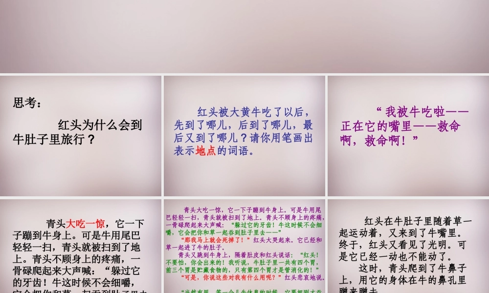 三年级语文上册《在牛肚子里旅行狼》课件3 语文A版-语文A版小学三年级上册语文课件