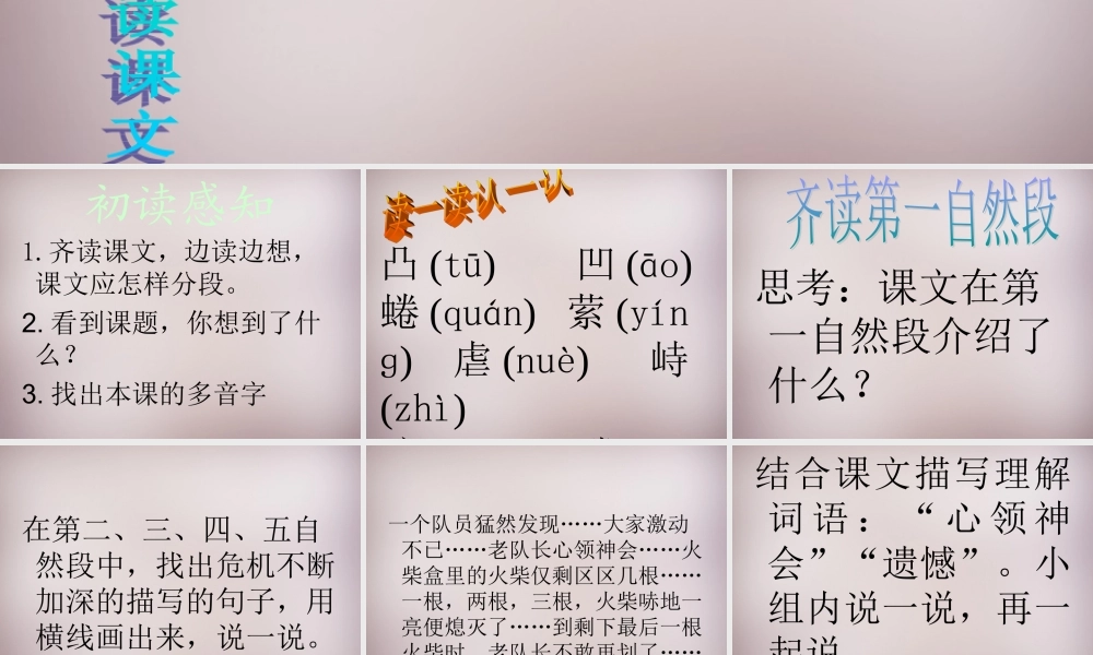 三年级语文上册《最后一根火柴》课件4 语文A版-语文A版小学三年级上册语文课件