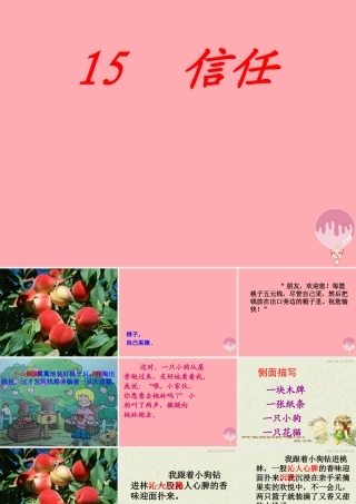 三年级语文上册 第五单元 信任课件2 鄂教版-鄂教版小学三年级上册语文课件