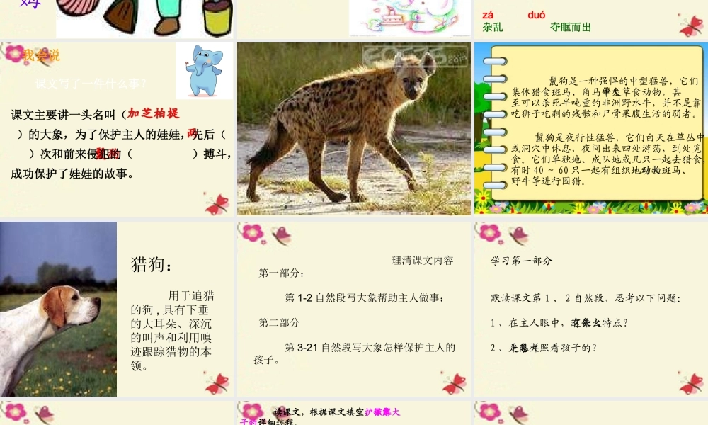 三年级语文下册 第2单元 8《大象保姆》课件4 语文S版-语文S版小学三年级下册语文课件