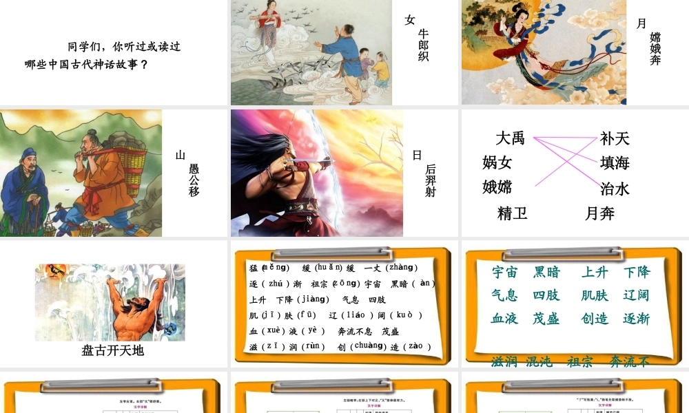 三年级语文上册 第五组 18《盘古开天地》课堂教学课件1 新人教版-新人教版小学三年级上册语文课件