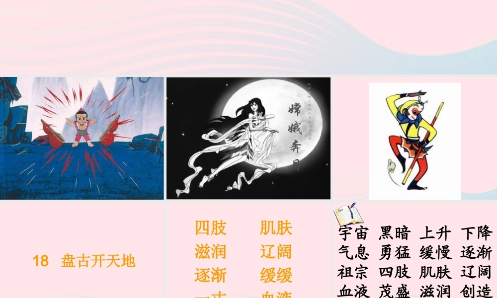 三年级语文上册 第五组 18《盘古开天地》课堂教学课件2 新人教版-新人教版小学三年级上册语文课件