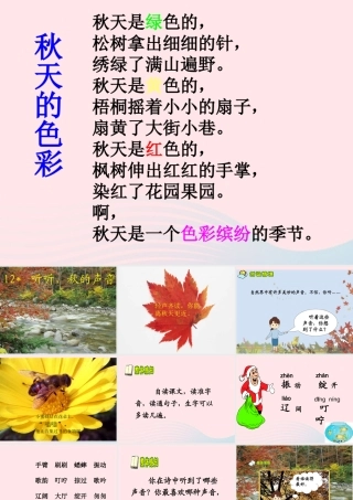 三年级语文上册 第三组 12《听听，秋的声音》课堂教学课件2 新人教版-新人教版小学三年级上册语文课件