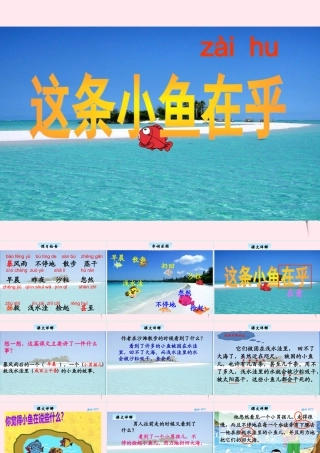 三年级语文下册 11.1《这条小鱼在乎》课件 长春版-长春版小学三年级下册语文课件
