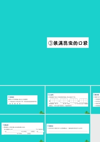 三年级语文下册 4《观察与发现》装满昆虫的口袋预习课件 北师大版-北师大版小学三年级下册语文课件