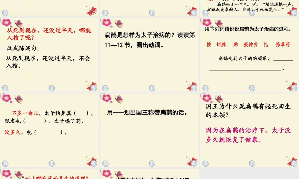 三年级语文下册 第3单元 11《起死回生》课件1 沪教版-沪教版小学三年级下册语文课件