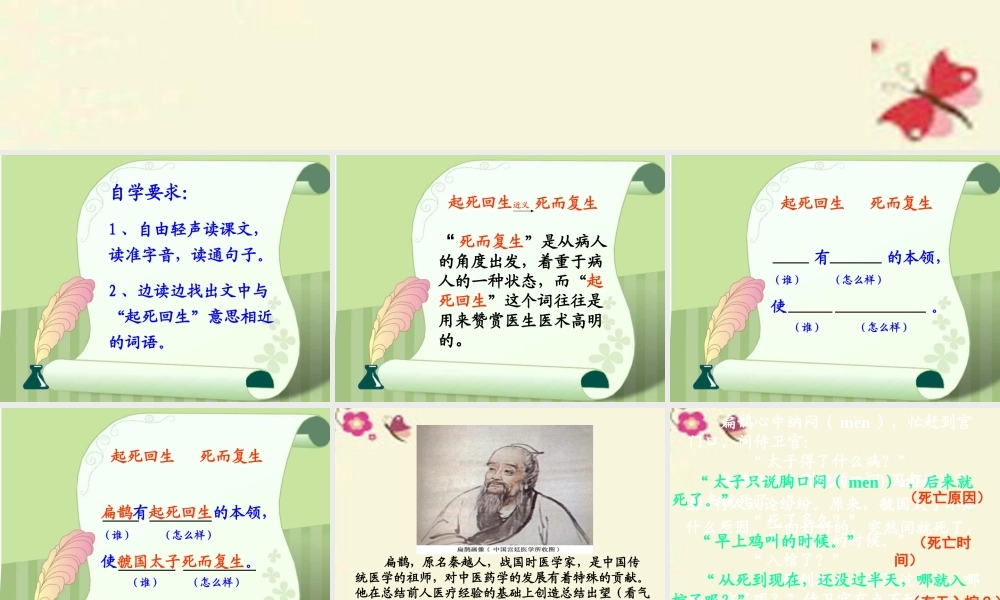 三年级语文下册 第3单元 11《起死回生》课件2 沪教版-沪教版小学三年级下册语文课件