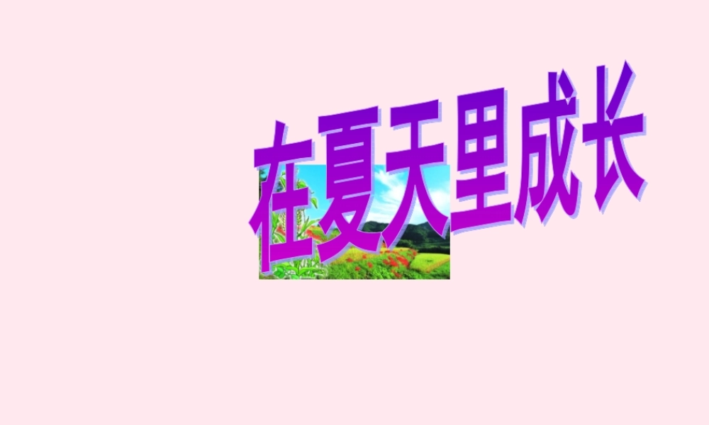 三年级语文下册 6.3《在夏天里成长》课件 长春版-长春版小学三年级下册语文课件